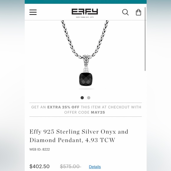 Balissima by EFFY® Onyx and Diamo - Picture 1 of 4